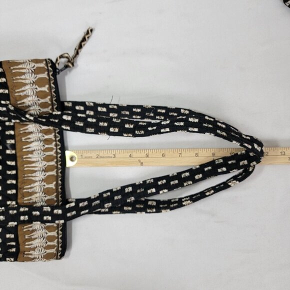 Vera Bradley Double Handle Purse Black Brown Zebra Retired + Cosmetic Bag Zip Up - Picture 9 of 11